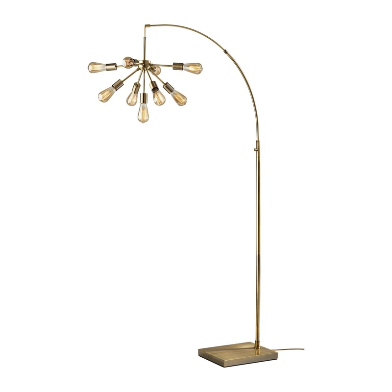 Sputnik Arc Lamp Antique Brass