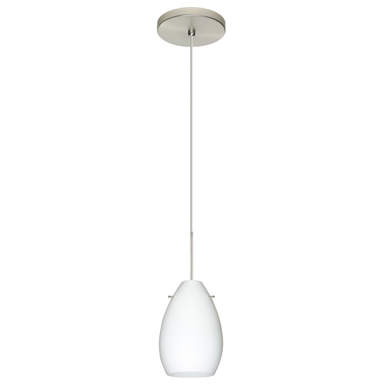 Besa 1XT-171307-LED-SN Pera One Light Pendant Satin Nickel