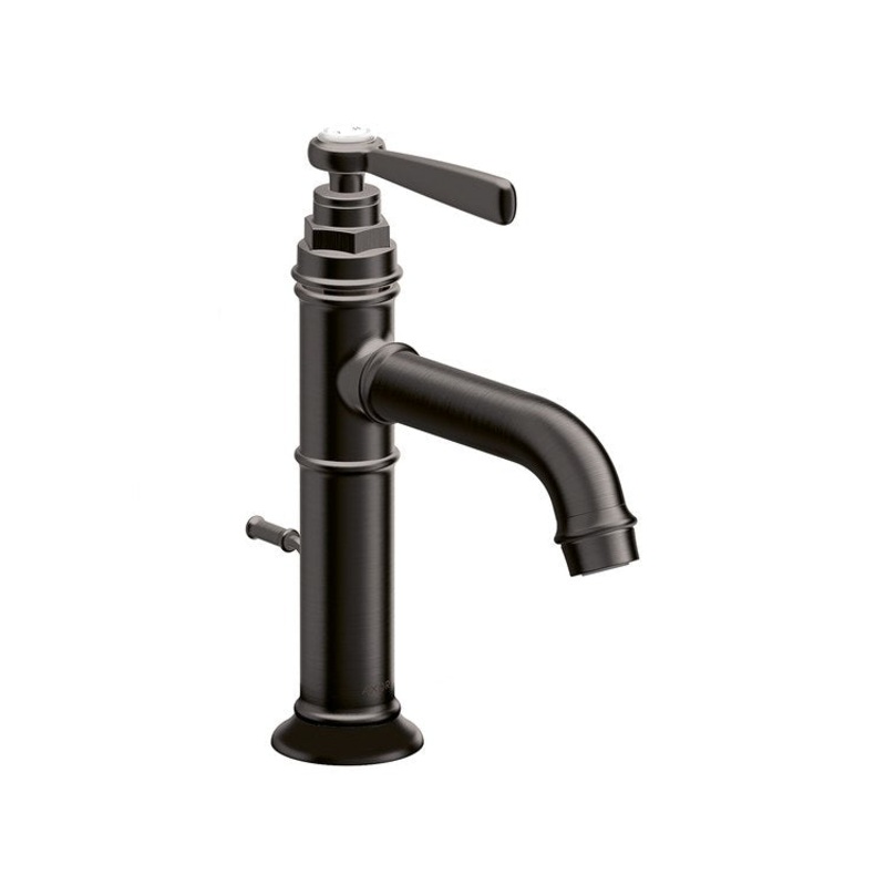 Lavatory Faucet Montreux 1 Lever ADA Brushed Black Chrome 1.2 Gallons per Minute Rigid Pop-Up 1 Hole 3-7/8 Inch