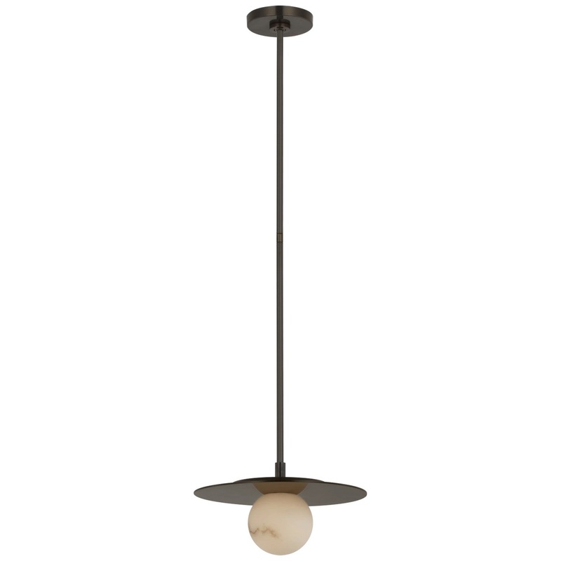 LED Pendant from the Pertica Collection in Mirrored Bronze Finish by Visual Comfort Signature