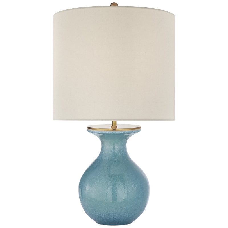 One Light Desk Lamp from the Albie Collection in Sandy Turquoise Finish by Visual Comfort Signature