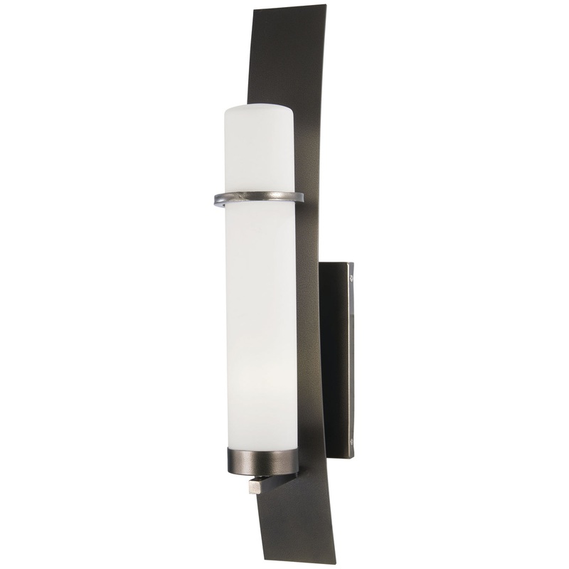 One Light Outdoor Wall Mount from the Arcus Truth Collection in Smoked Iron Finish by Minka-Lavery