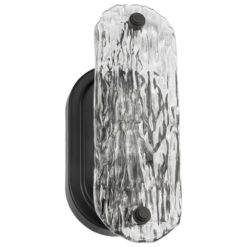 One Light Vanity from the Glacier Collection in Matte Black Finish by Nuvo Lighting