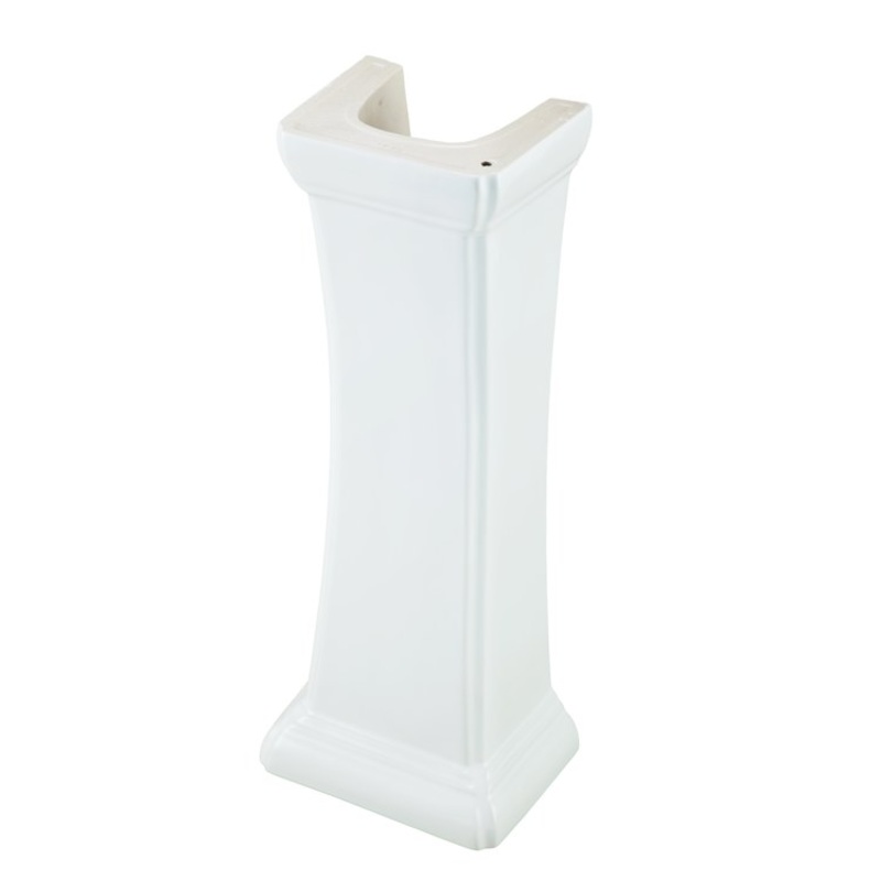 Pedestal Base Logan Square 28-1/8 Inch White for Lavatory Sink Vitreous China