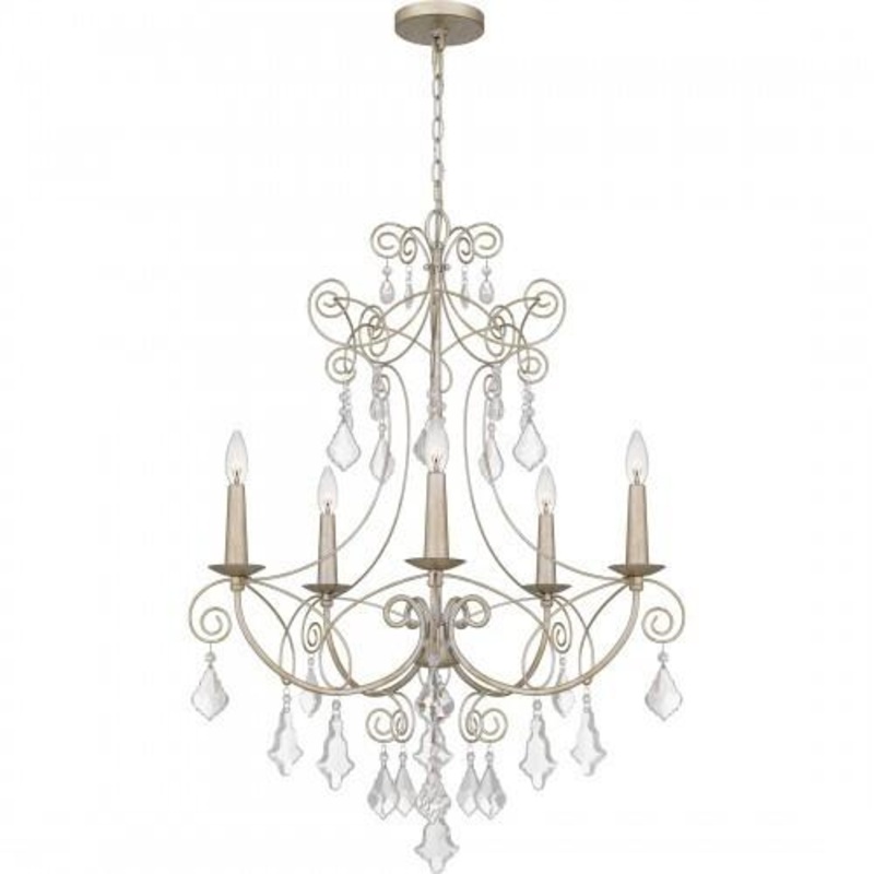 Quoizel MER5028VG Merida Chandelier 5 lights vintage gold. Chandelier