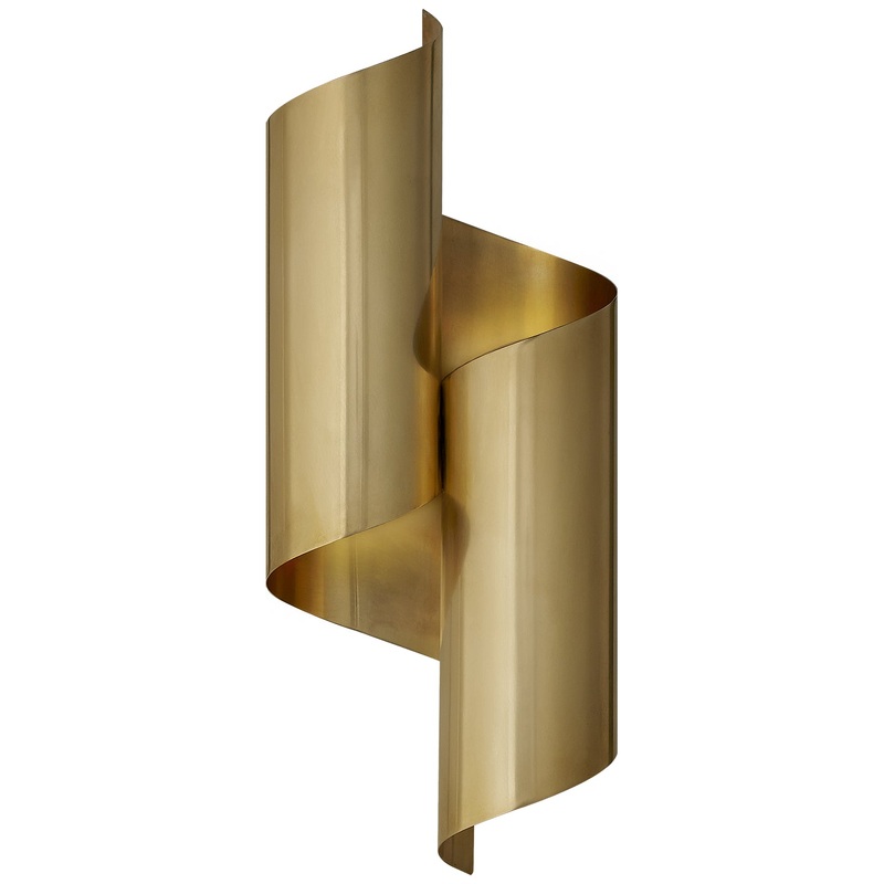 Two Light Wall Sconce from the Iva Collection in Hand-Rubbed Antique Brass Finish by Visual Comfort Signature