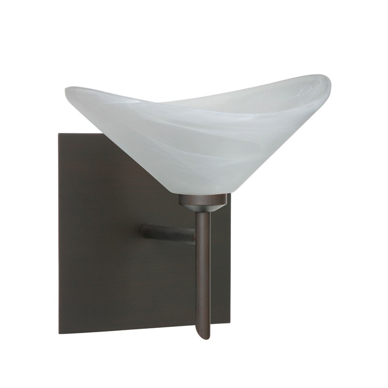 Besa 1SW-191352-BR-SQ Hoppi One Light Wall Sconce Bronze