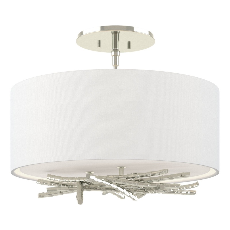 Brindille Semi-Flush Sterling Natural Anna Shade (SF)