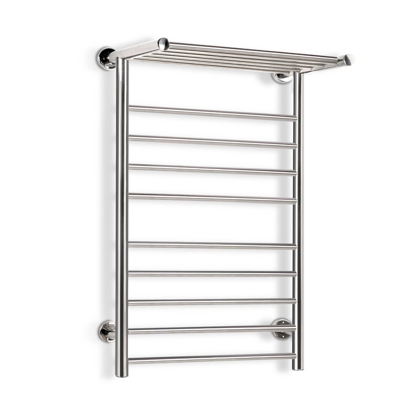 Devanti Electric Heated Towel Rail Rack 14 Bars Wall Mounted Clothes Dry Warmer