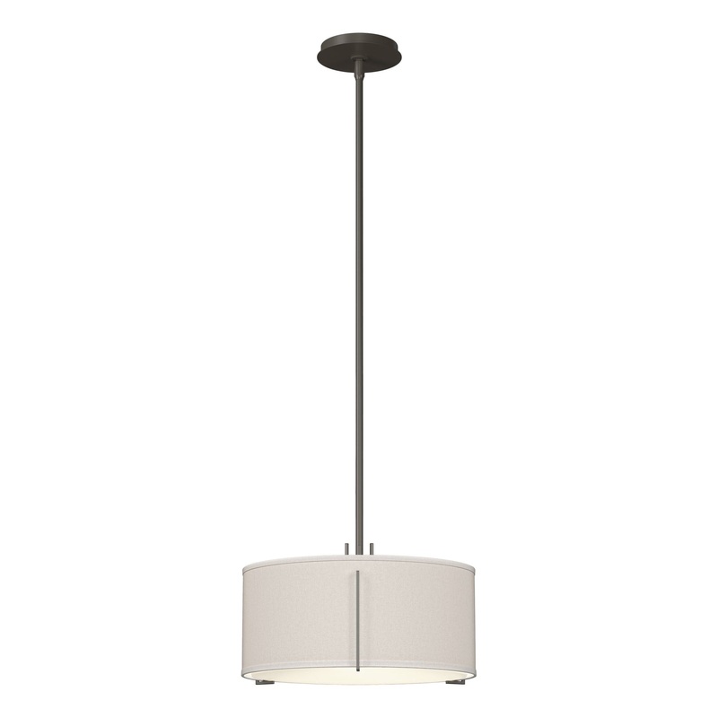 Exos Single Shade Pendant Dark Smoke Flax Shade (SE)