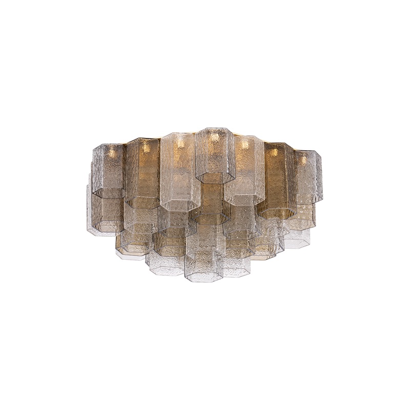 Helsinki 6-Light Semi Flush Mount Vintage Gold Leaf