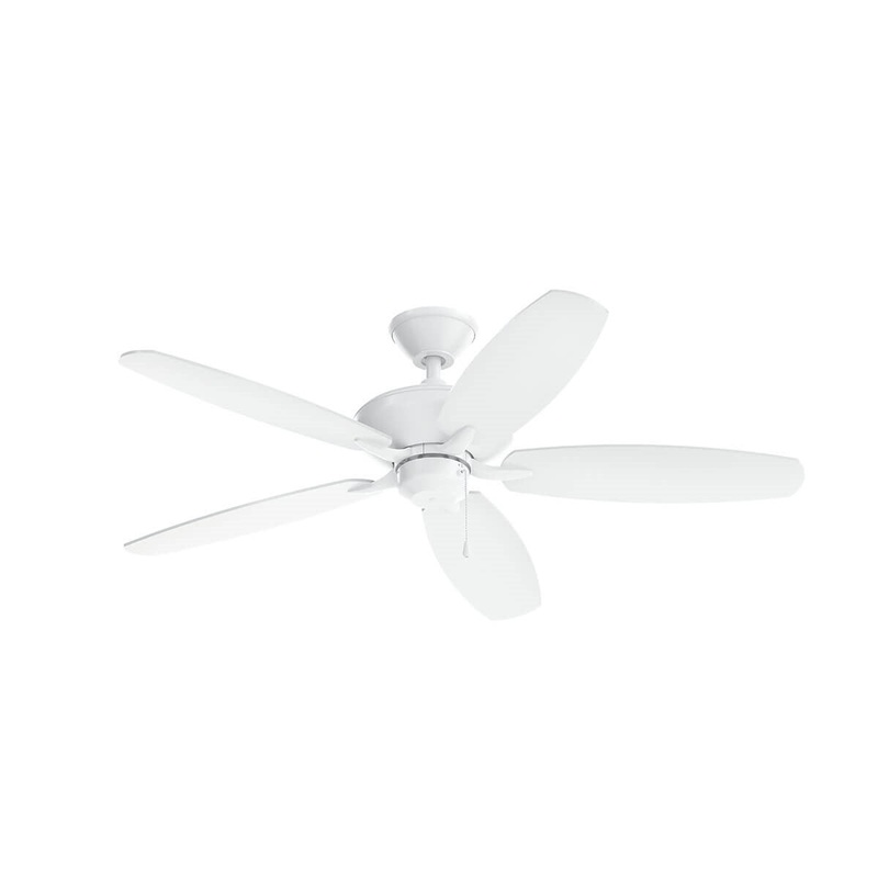 Kichler 330160MWH 52″ Ceiling Fan, Matte White