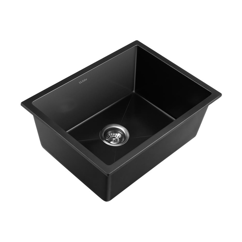Kitchen Sink 55x45cm Granite Basin Single Bowl Black