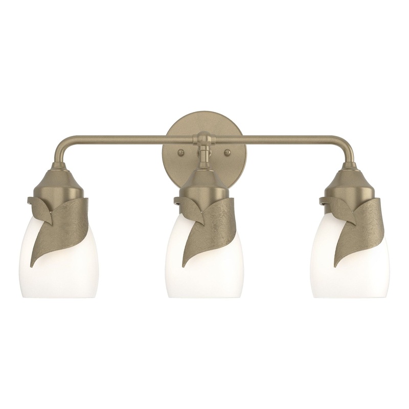 Lapas 3-Light Bath Sconce Soft Gold Opal Glass (GG)