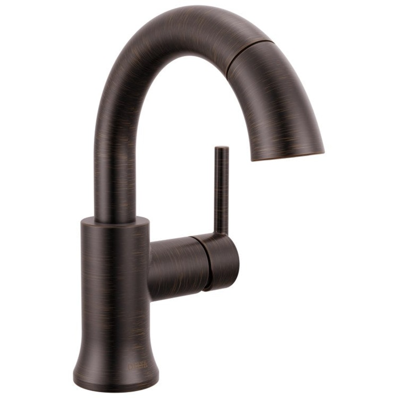 Lavatory Faucet Trinsic 1 Lever ADA WaterSense/CALGreen Venetian Bronze 1.2 Gallons per Minute Deck Mount Metal Pop-Up Drain 1/3 Hole MagnaTite Docking