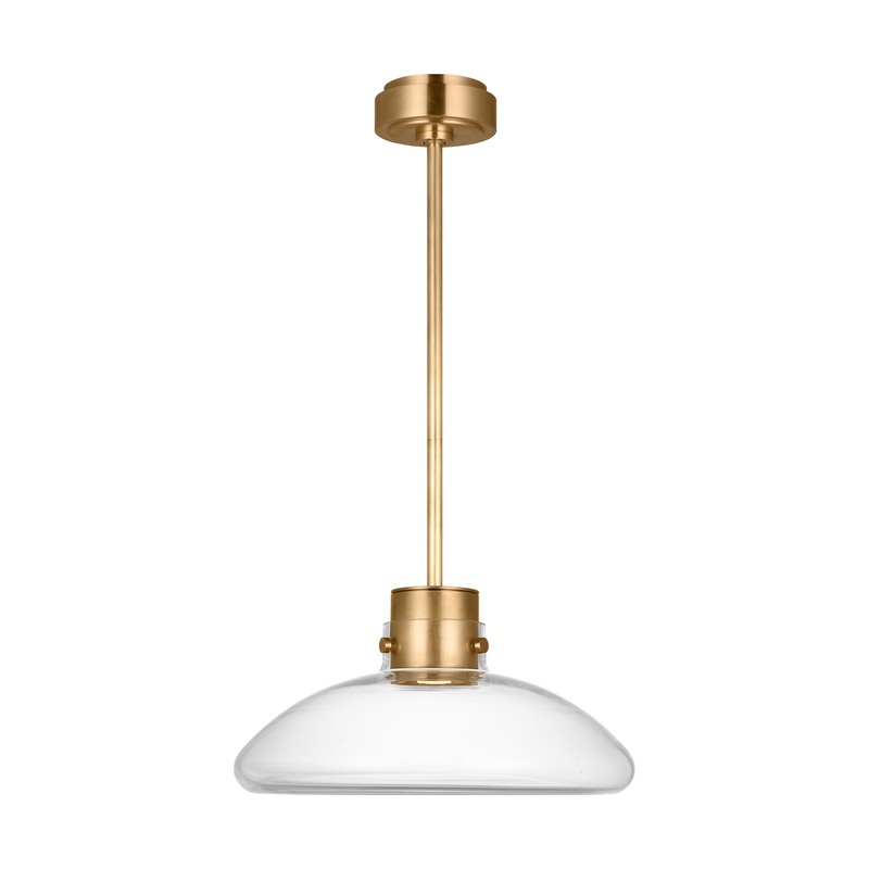 Morgan 16 Pendant Hand-Rubbed Antique Brass with Clear Glass