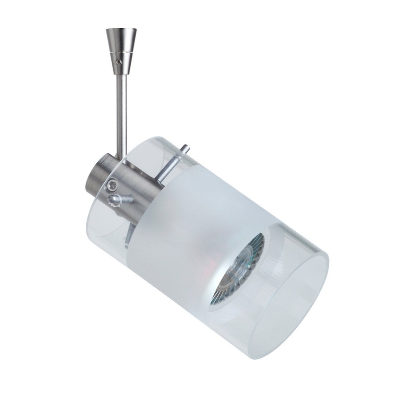 One Light Spotlight from the Scope Collection in Satin Nickel Finish by Besa