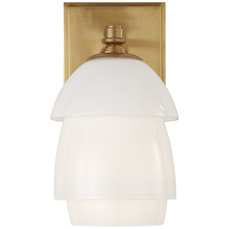 One Light Wall Sconce from the Whitman Collection in Hand-Rubbed Antique Brass Finish by Visual Comfort Signature