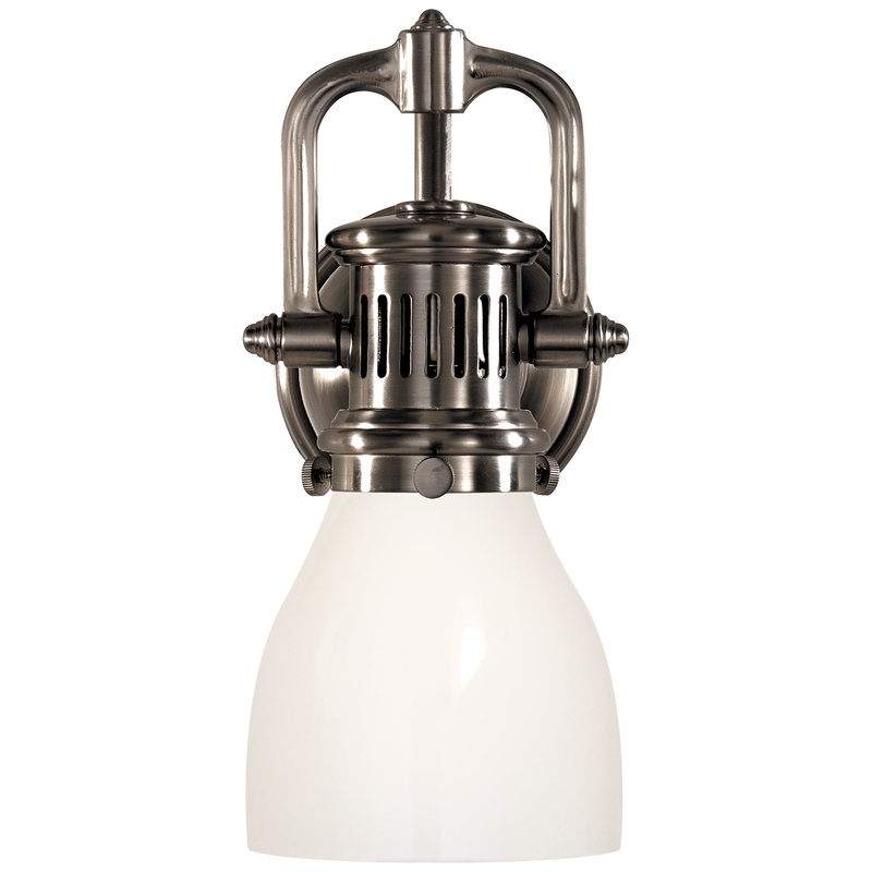 One Light Wall Sconce from the Yoke Collection in Antique Nickel Finish by Visual Comfort Signature