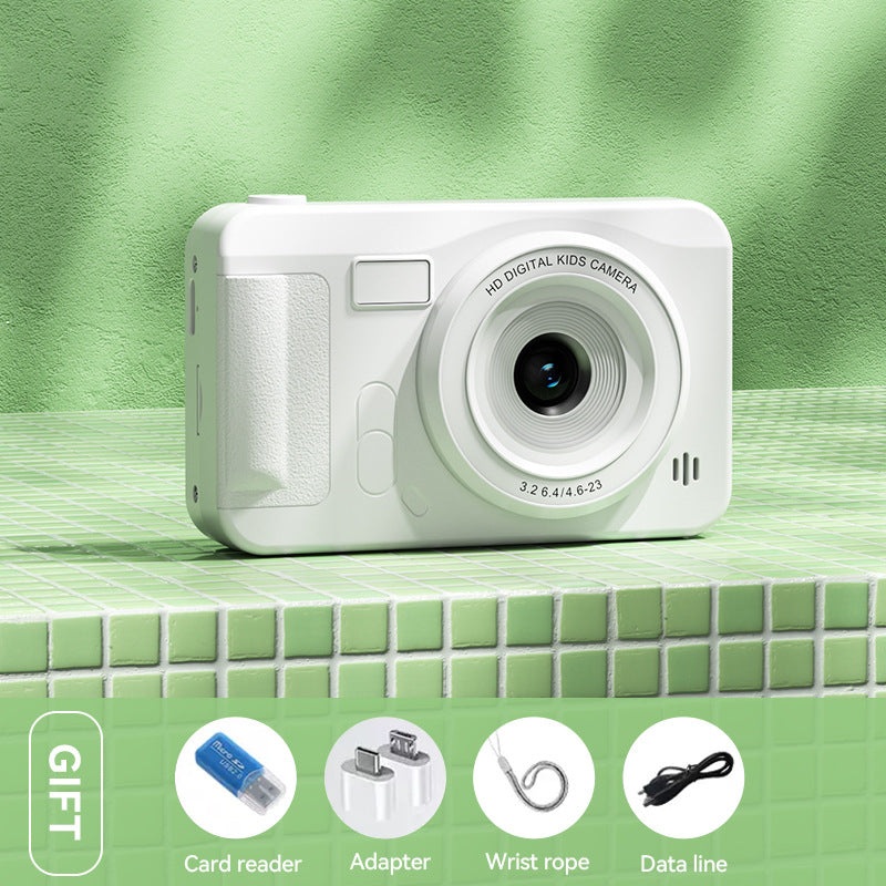 Student HD Digital Camera – 44MP, 8x Zoom, Autofocus, Dual Lens, Type-C Charging (white)