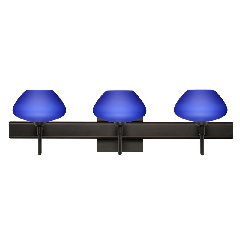 Three Light Wall Sconce from the Peri Collection in Bronze Finish by Besa