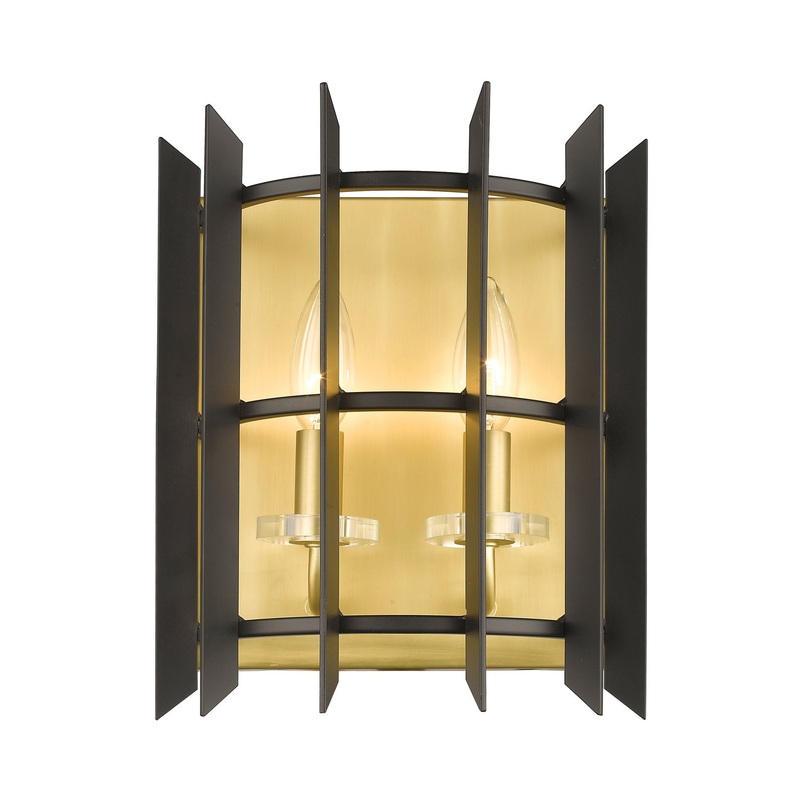 Two Light Wall Sconce from the Haake Collection in Satin Brass Finish by Z-Lite