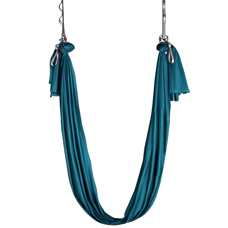 VEVOR Aerial Yoga Hammock & Swing, 5 m Length Aerial Yoga Starter Kit with 100gsm Nylon Fabric, Full Rigging Hardware & Easy Set-up Guide, Antigravity Flying for All Levels Fitness Bodybuilding, Green