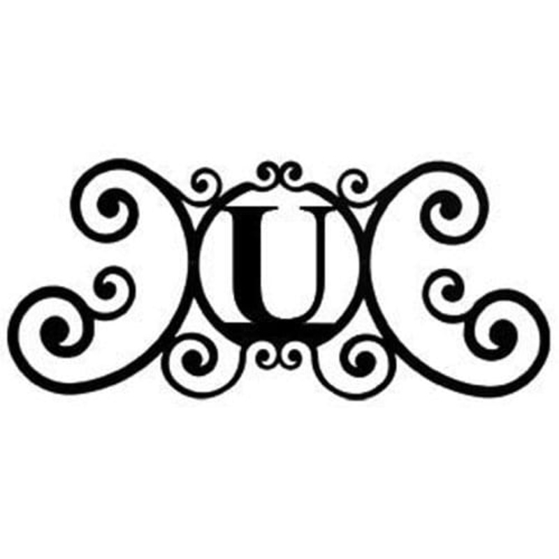 Village Wrought Iron HP-OD-U House Plaque Letter U