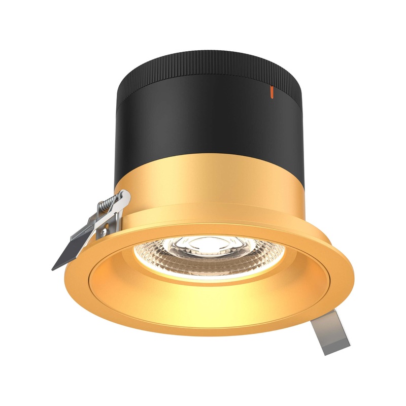 6″ Modular Downlight Gold with Gold Trim 20 Degrees Regressed