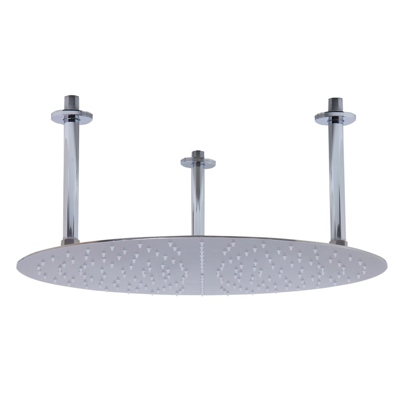 ALFI brand RAIN20R-BSS 20″ Round Brushed Solid Stainless Steel Ultra Thin Rain Shower Head