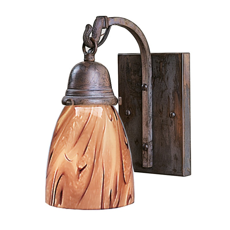 Arroyo SB-1-MB Simplicity One Light Wall Mount Mission Brown