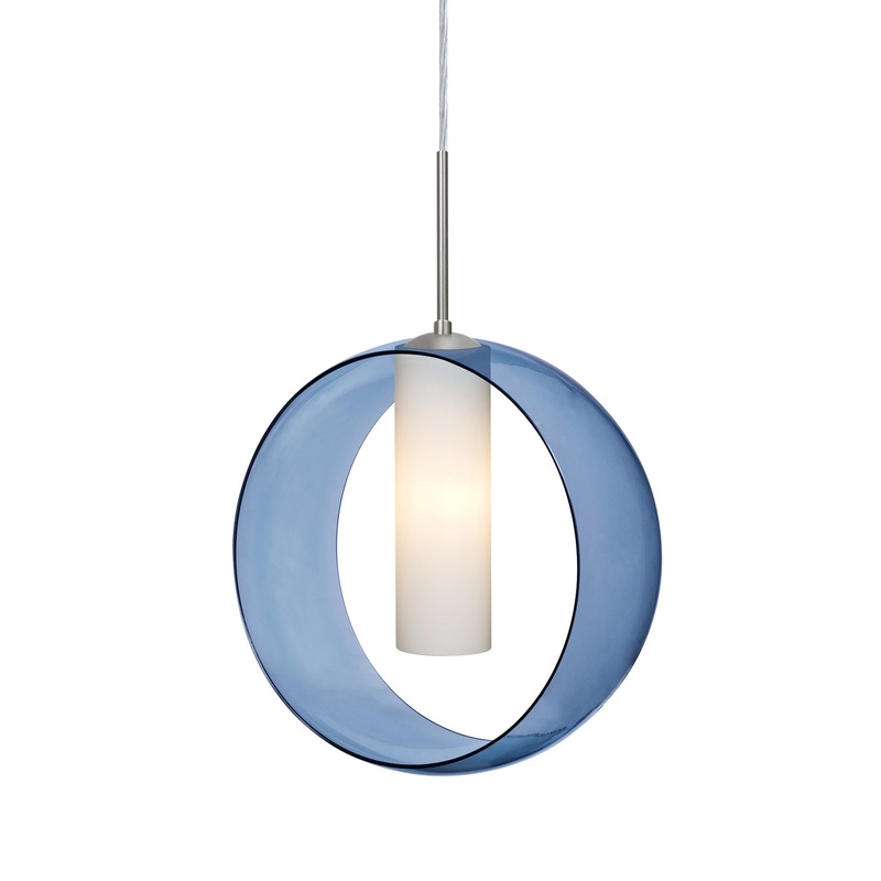 Besa 1JC-PLATOBL-LED-SN Plato One Light Pendant Satin Nickel