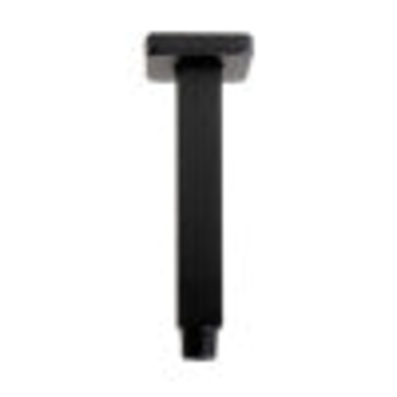 Black Matte 6″ Square Ceiling Shower Arm