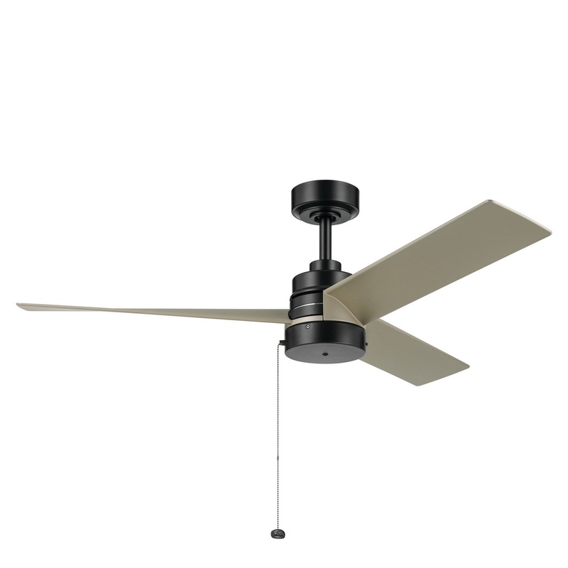 Kichler 300375SBK 52″ Ceiling Fan, Satin Black