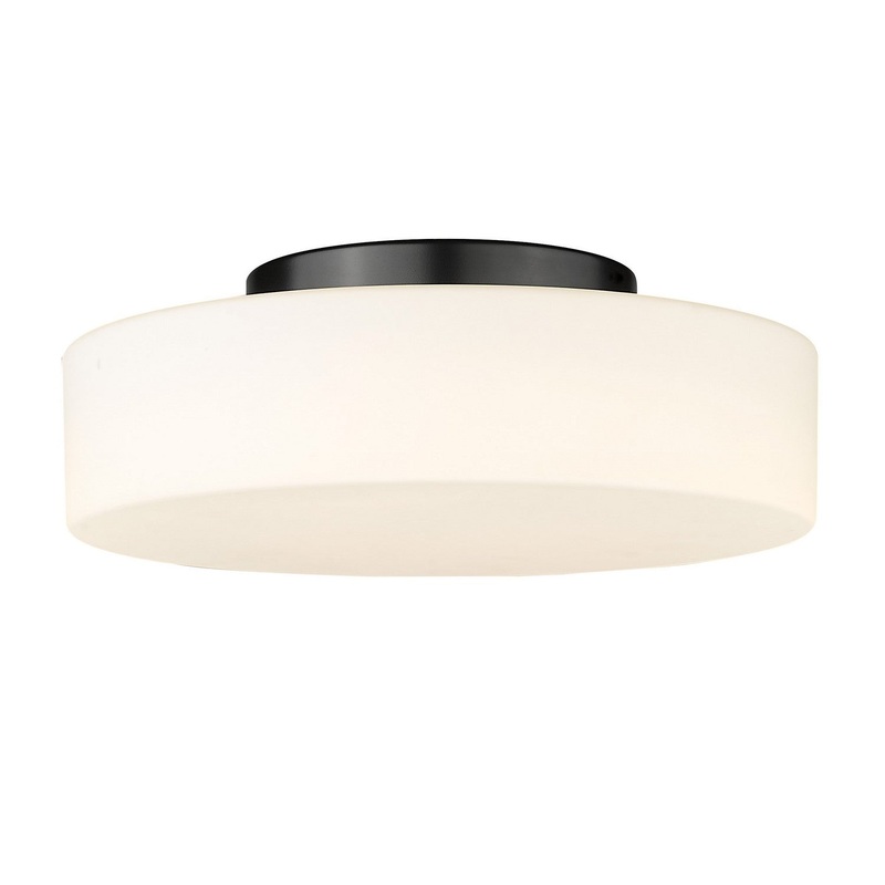 LED Flush Mount from the Toli BLK Collection in Matte Black Finish by Golden