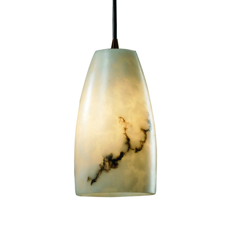 One Light Pendant from the LumenAria Collection in Dark Bronze Finish by Justice Designs