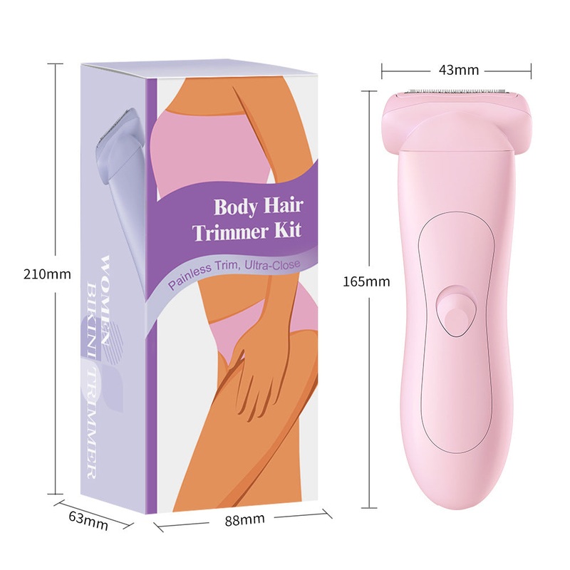 Pink (Precision cutter head) Women’s Electric Body & Bikini Trimmer Kit – Painless Ultra-Close Shaver