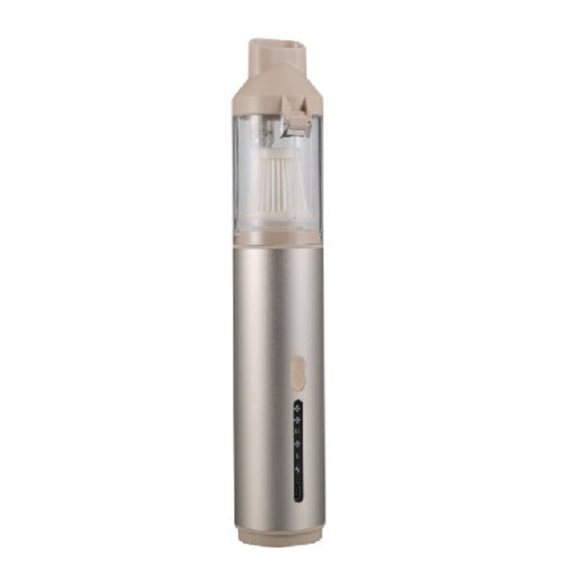 Portable Cordless Handheld Vacuum Cleaner – 16000Pa Suction, 3x2000mAh Battery, Multiple Attachments(Gold)