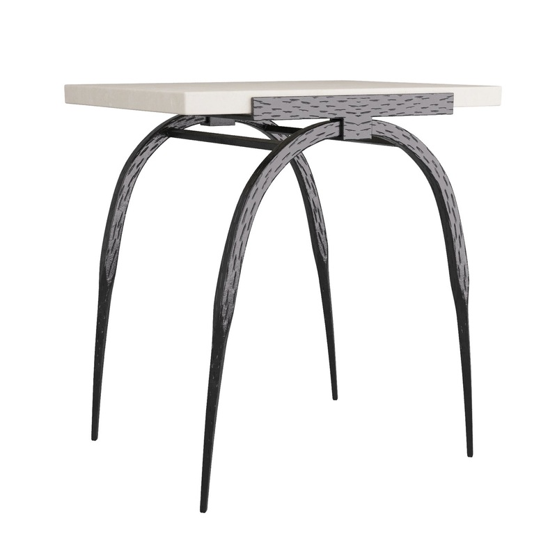 Arteriors 4698 Bahati Accent Table White Sandblasted
