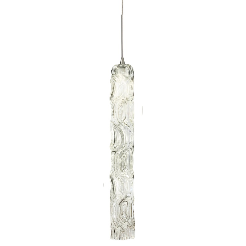 LED Pendant from the Flo Collection in Polished Nickel Finish by Stone Lighting