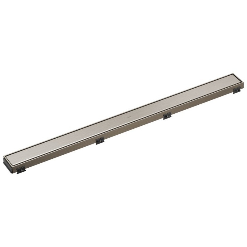 Linear Drain Trim Reversible with Dual Grate Installation 36 Inch Stainless Stainless Steel for Rough-In DR73360