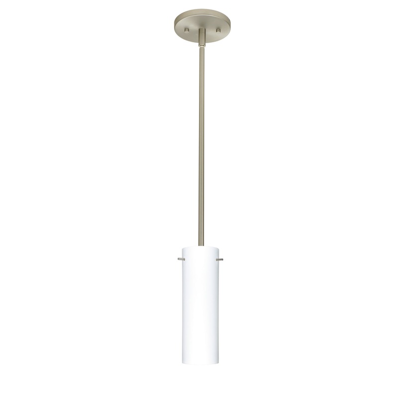 One Light Pendant from the Copa Collection in Satin Nickel Finish by Besa