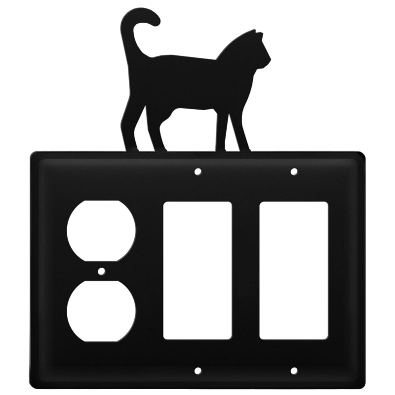 Village Wrought Iron EOGG-6 Triple Cat Single Outlet and Double GFI Cover CUSTOM Product