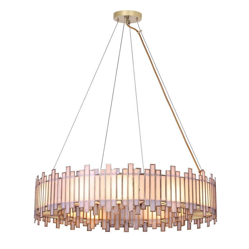 12 Light Chandelier from the Birla Collection in Brass Finish by Eurofase