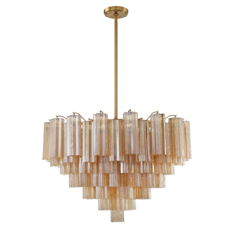 16 Light Chandelier from the Addis Collection in Aged Brass Finish by Crystorama