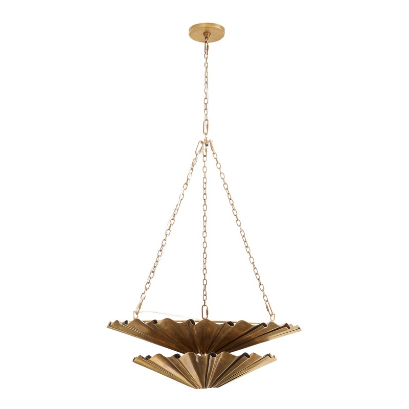 Arteriors 42040 Katya Nine Light Chandelier Vintage Brass