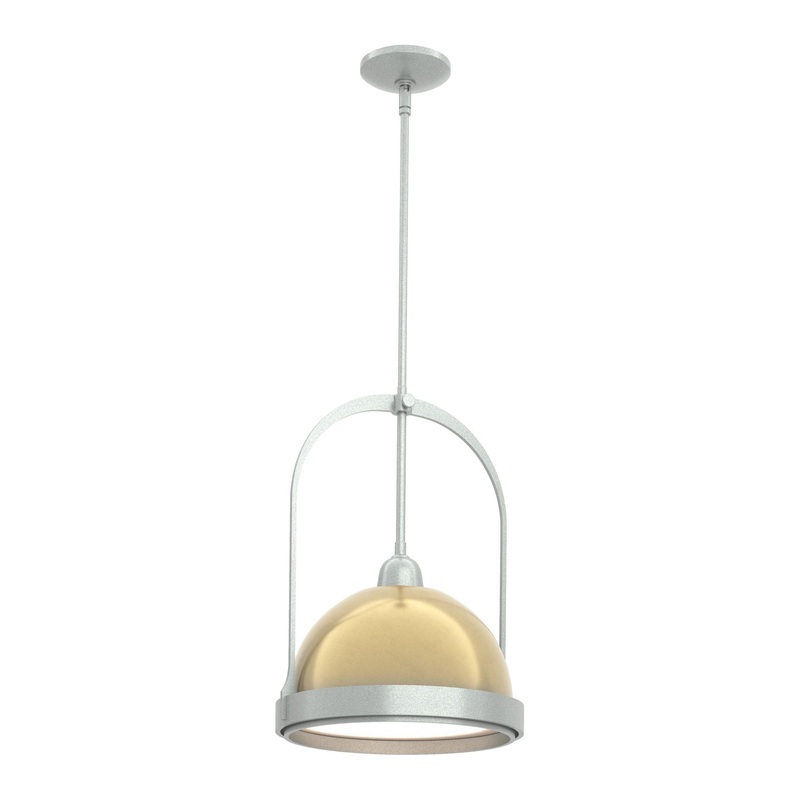 Atlas Small Pendant Vintage Platinum Modern Brass