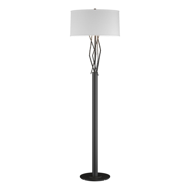 Brindille Floor Lamp Black Natural Anna Shade (SF)
