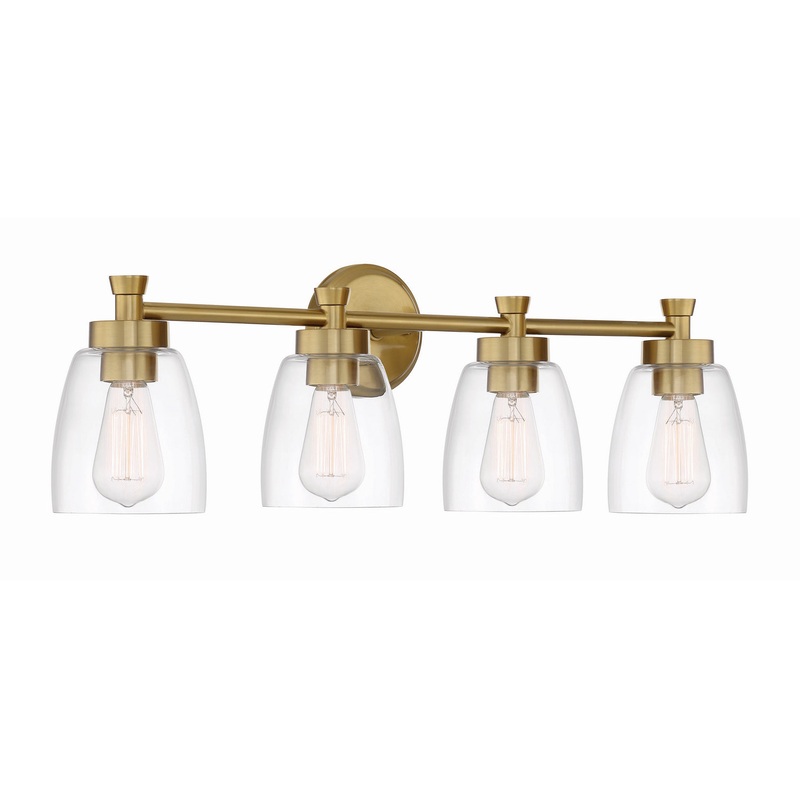 Craftmade 12730SB4 Henning Four Light Vanity Satin Brass