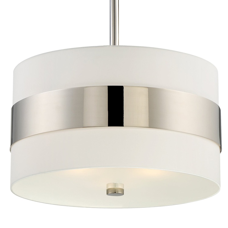 Crystorama 295-PN Grayson Three Light Chandelier Polished Nickel